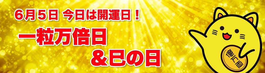 一粒万倍日＆巳の日