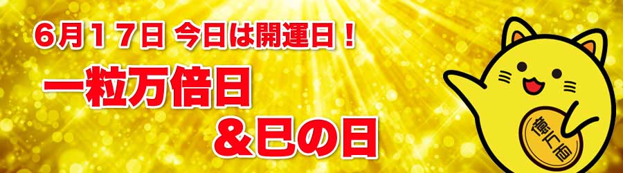 一粒万倍日＆巳の日